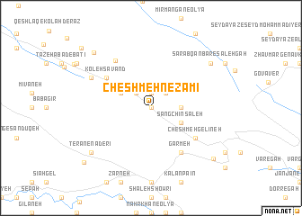 map of Cheshmeh Nez̧āmī