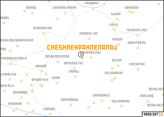 map of Cheshmeh Pahn-e Nanaj