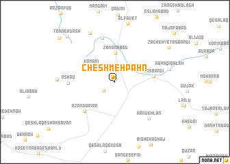 map of Cheshmeh Pahn