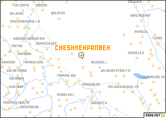 map of Cheshmeh Panbeh