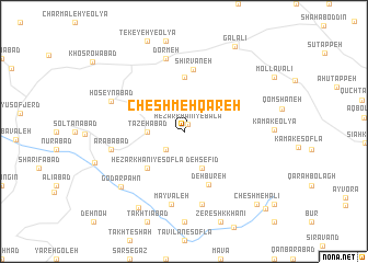 map of Cheshmeh Qareh