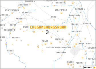 map of Cheshmeh Qaşşābān