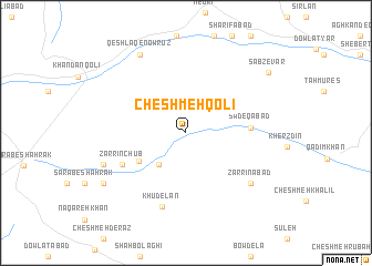 map of Cheshmeh Qolī
