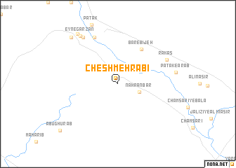 map of Cheshmeh Rabī‘