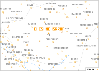 map of Cheshmeh Sārān