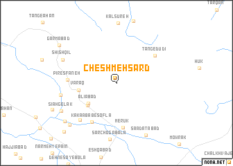 map of Cheshmeh Sard