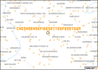 map of Cheshmeh Sefīd-e Seyyed Fereydūn