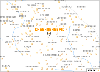 map of Cheshmeh Sefīd