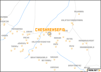 map of Cheshmeh Sefīd