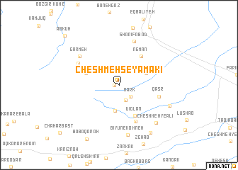 map of Cheshmeh Seyāmakī