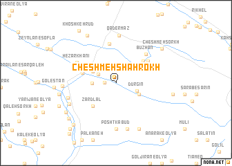 map of Cheshmeh Shāhrokh