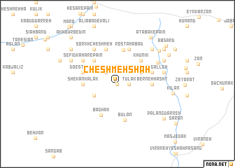 map of Cheshmeh Shāh