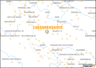 map of Cheshmeh Shīrīn