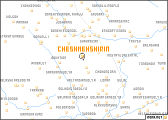 map of Cheshmeh Shīrīn