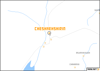 map of Cheshmeh Shīrīn