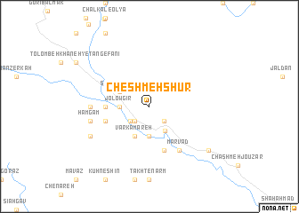 map of Cheshmeh Shūr