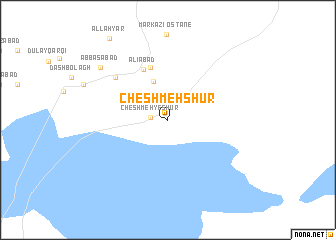 map of Cheshmeh Shūr