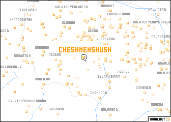 map of Cheshmeh Shūsh