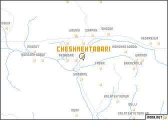map of Cheshmeh Ţabarī