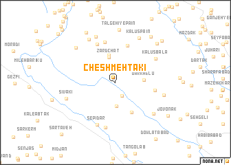 map of Cheshmeh Tākī
