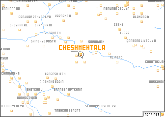 map of Cheshmeh Ţalā