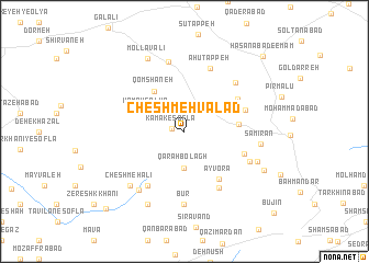 map of Cheshmeh Valad