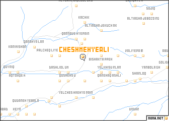 map of Cheshmeh-ye Ālī