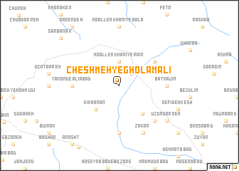 map of Cheshmeh-ye Gholām‘alī