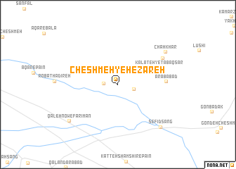 map of Cheshmeh-ye Hezāreh