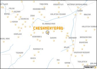 map of Cheshmeh-ye Pad