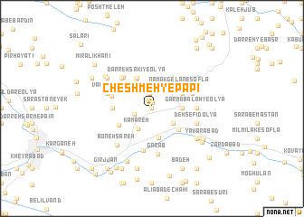 map of Cheshmeh-ye Pāpī