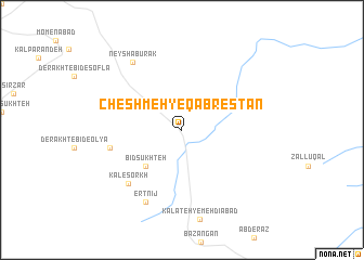 map of Cheshmeh-ye Qabrestān