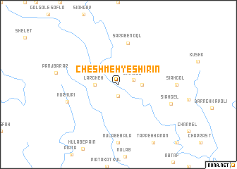 map of Cheshmeh-ye Shīrīn