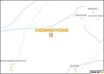 map of Cheshmeh-ye Shīr
