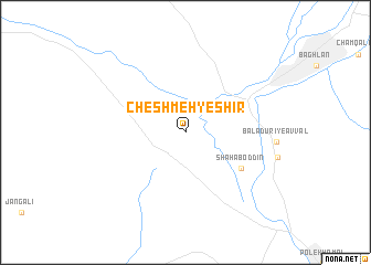 map of Cheshmeh-ye Shīr