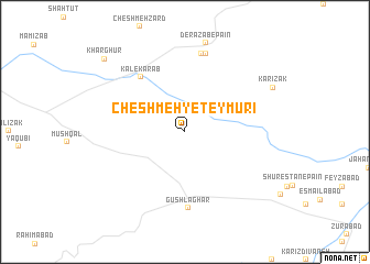 map of Cheshmeh-ye Teymūrī