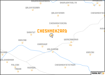 map of Cheshmeh Zard