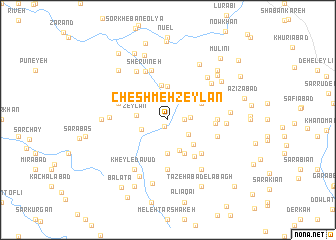 map of Cheshmeh Zeylān