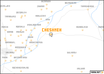 map of Cheshmeh