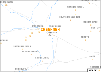 map of Cheshmeh