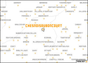 map of Chesnois-Auboncourt