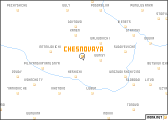 map of Chesnovaya