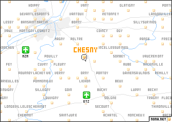 map of Chesny