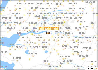 map of Chesŏng-ni