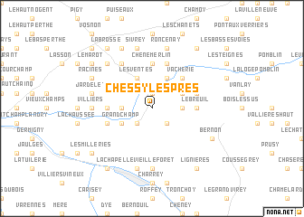 map of Chessy-les-Prés