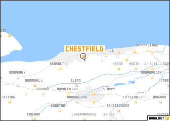 map of Chestfield