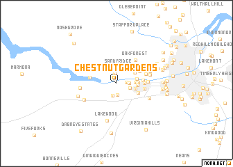 map of Chestnut Gardens