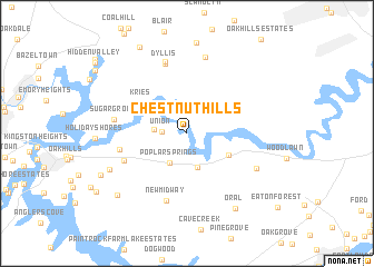 map of Chestnut Hills