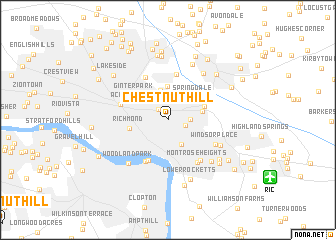 map of Chestnut Hill