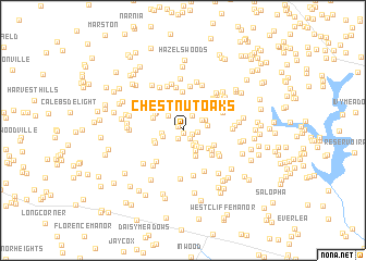 map of Chestnut Oaks